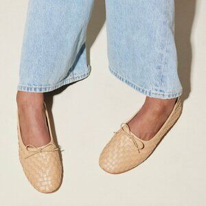 Freda Salvador Roma Round Toe Woven Ballet Flats